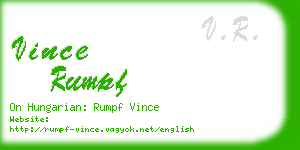 vince rumpf business card